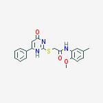 N-(2-methoxy-5-methylphenyl)-2-[(4-oxo-6-phenyl-1,4-dihydropyrimidin-2-yl)sulfanyl]acetamide