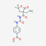 4-[({[5-methyl-2-oxo-3-(prop-2-en-1-yl)tetrahydrofuran-3-yl]carbonyl}carbamoyl)amino]benzoic acid