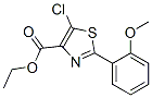 4-THIAZOLECARBOXYLIC ACID 5-CHLORO-2-(2-METHOXYPHENYL)-,ETHYL ESTER