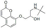 2H-1-Benzopyran-2-one, 8-[3-[(1,1-dimethylethyl)amino]-2-hydroxypropoxy]-5-methyl-, (-)-