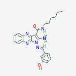 2-amino-n-hexyl-1-[(3-hydroxyphenyl)methylideneamino]pyrrolo[3,2-b]quinoxaline-3-carboxamide