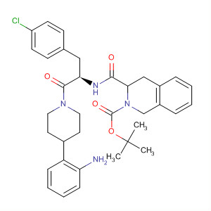2(1H)-Isoquinolinecarboxylic acid,3-[[[(1R)-2-[4-(2-aminophenyl)-1-piperidinyl]-1-[(4-chlorophenyl)methyl]-2-oxoethyl]amino]carbonyl]-3,4-dihydro-, 1,1-dimethylethyl ester, (3S)-