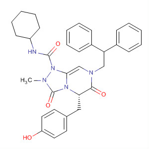 1,2,4-Triazolo[4,3-a]pyrazine-1(5H)-carboxamide,N-cyclohexyl-7-(2,2-diphenylethyl)hexahydro-5-[(4-hydroxyphenyl)methyl]-2-methyl-3,6-dioxo-, (5S)-