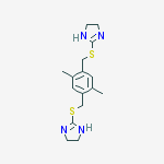 2-[[4-(4,5-dihydro-1h-imidazol-2-ylsulfanylmethyl)-2,5-dimethylphenyl]methylsulfanyl]-4,5-dihydro-1h-imidazole