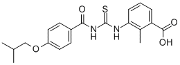 2-METHYL-3-[[[[4-(2-METHYLPROPOXY)BENZOYL]AMINO]THIOXOMETHYL]AMINO]-BENZOIC ACID