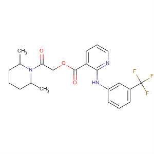 3-Pyridinecarboxylic acid, 2-[[3-(trifluoromethyl)phenyl]amino]-,2-(2,6-dimethyl-1-piperidinyl)-2-oxoethyl ester