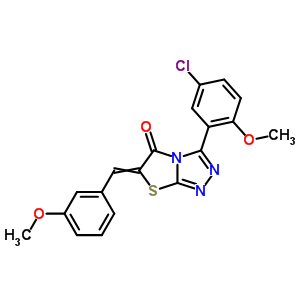 3-(5-chloro-2-methoxyphenyl)-6-[(3-methoxyphenyl)methylidene][1,3]thiazolo[2,3-c][1,2,4]triazol-5(6H)-one