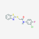 2-(1,3-benzothiazol-2-ylsulfanyl)-N-(3-chloro-4-fluorophenyl)acetamide