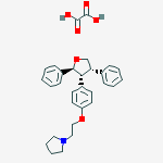 1-(2-{4-[(2S,3R,4S)-2,4-diphenyltetrahydrofuran-3-yl]phenoxy}ethyl)pyrrolidine ethanedioate
