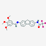 2,2,2-trifluoro-N-(7-{[(E)-(3,4,5-trimethoxyphenyl)methylidene]amino}-9H-fluoren-2-yl)acetamide