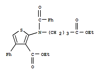 Ethyl 2-(benzoyl(4-ethoxy-4-oxobutyl)amino)-4-phenyl-3-thiophenecarboxylate