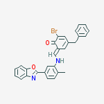 (6e)-6-[[5-(1,3-benzoxazol-2-yl)-2-methylanilino]methylidene]-4-benzyl-2-bromocyclohexa-2,4-dien-1-one