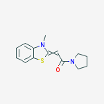 Pyrrolidine, 1-[(3-methyl-2(3H)-benzothiazolylidene)acetyl]-