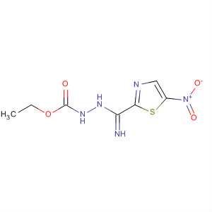Hydrazinecarboxylic acid, 2-[imino(5-nitro-2-thiazolyl)methyl]-, ethylester