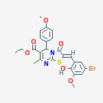 ethyl (2Z)-2-[(5-bromo-2-hydroxy-3-methoxyphenyl)methylidene]-5-(4-methoxyphenyl)-7-methyl-3-oxo-2,3-dihydro-5H-[1,3]thiazolo[3,2-a]pyrimidine-6-carboxylate