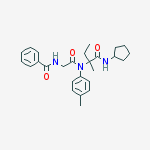 N-(phenylcarbonyl)glycyl-N-cyclopentyl-N~2~-(4-methylphenyl)isovalinamide