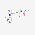2-[1-(2,4-dimethylphenyl)imidazol-2-yl]sulfanyl-n-(ethylcarbamoyl)acetamide