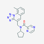 PYRAZINECARBOXAMIDE,N-CYCLOPENTYL-N-[(9-METHYLTETRAZOLO[1,5-A](QUINOLIN-4-YL))METHYL]-