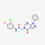 5H-PYRAZOLO[3,4-D]PYRIMIDINE-5-ACETAMIDE,N-(3-CHLORO-4-FLUOROPHENYL)-1,4-DIHYDRO-4-OXO-1-PHENYL-