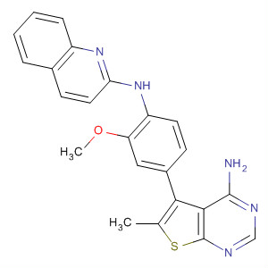 2-Quinolinamine,N-[4-(4-amino-6-methylthieno[2,3-d]pyrimidin-5-yl)-2-methoxyphenyl]-