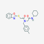 ACETAMIDE,2-(2-BENZOXAZOLYLTHIO)-N-[2-(CYCLOHEXYLAMINO)-2-OXOETHYL]-N-[(4-METHYLPHENYL)METHYL]-