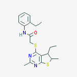 ACETAMIDE,2-[(5-ETHYL-2,6-DIMETHYLTHIENO[2,3-D]PYRIMIDIN-4-YL)THIO]-N-(2-ETHYLPHENYL)-