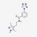BENZAMIDE, N-[2-(3,5-DIMETHYL-1H-PYRAZOL-4-YL)ETHYL]-3-(1H-TETRAZOL-1-YL)-