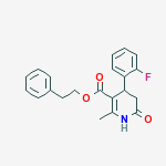 PHENETHYL 4-(2-FLUOROPHENYL)-2-METHYL-6-OXO-4,5-DIHYDRO-1H-PYRIDINE-3-CARBOXYLATE