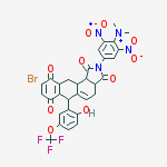 9-bromo-2-[4-(dimethylamino)-3,5-dinitrophenyl]-6-[2-hydroxy-5-(trifluoromethoxy)phenyl]-3a,4,6,11,11a,11b-hexahydronaphtho[6,7-e]isoindole-1,3,7,10-tetrone