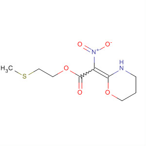 Acetic acid, nitro(tetrahydro-2H-1,3-oxazin-2-ylidene)-,2-(methylthio)ethyl ester