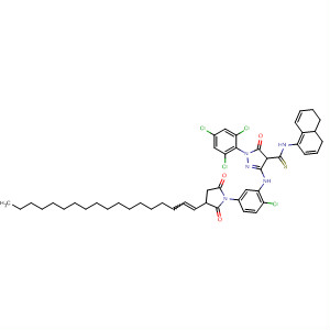 1H-Pyrazole-4-carbothioamide,3-[[2-chloro-5-[3-(octadecenyl)-2,5-dioxo-1-pyrrolidinyl]phenyl]amino]-4,5-dihydro-N-1-naphthalenyl-5-oxo-1-(2,4,6-trichlorophenyl)-