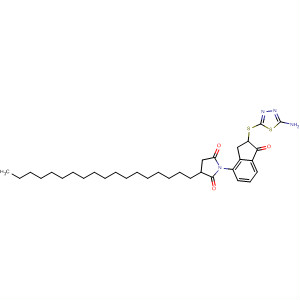 2,5-Pyrrolidinedione,1-[2-[(5-amino-1,3,4-thiadiazol-2-yl)thio]-2,3-dihydro-1-oxo-1H-inden-4-yl]-3-octadecyl-