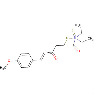 Carbamodithioic acid, diethyl-, 5-(4-methoxyphenyl)-3-oxo-4-pentenylester
