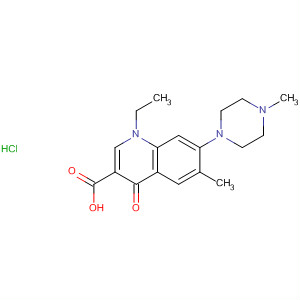 3-Quinolinecarboxylic acid,1-ethyl-1,4-dihydro-6-methyl-7-(4-methyl-1-piperazinyl)-4-oxo-,monohydrochloride