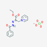 Pyridinium, 1-[2-(benzoylhydrazono)-3-ethoxy-3-oxopropyl]-, perchlorate