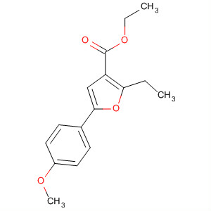 3-Furancarboxylic acid, 2-ethyl-5-(4-methoxyphenyl)-, ethyl ester