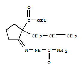 ethyl (2Z)-2-(carbamoylhydrazono)-1-prop-2-en-1-ylcyclopentanecarboxylate