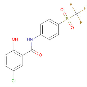 Benzamide, 5-chloro-2-hydroxy-N-[4-[(trifluoromethyl)sulfonyl]phenyl]-