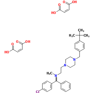 2-[4-(4-tert-butylbenzyl)piperazin-1-yl]-N-[(4-chlorophenyl)(phenyl)methyl]-N-methylethanamine di[(2Z)-but-2-enedioate]