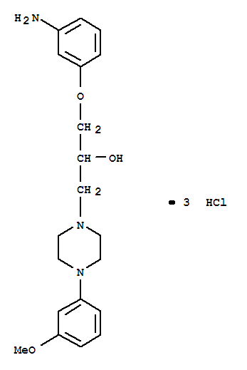 1-(3-aminophenoxy)-3-[4-(3-methoxyphenyl)piperazin-1-yl]propan-2-ol trihydrochloride