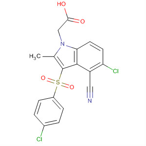 1H-Indole-1-acetic acid,5-chloro-3-[(4-chlorophenyl)sulfonyl]-4-cyano-2-methyl-