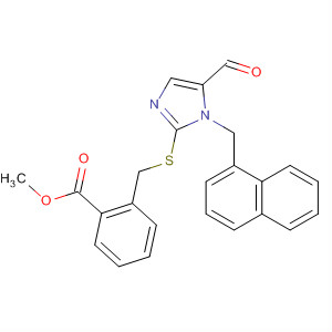 Benzoic acid,2-[[[5-formyl-1-(1-naphthalenylmethyl)-1H-imidazol-2-yl]thio]methyl]-,methyl ester