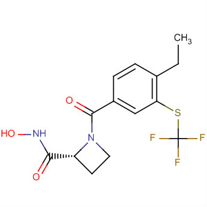 2-Azetidinecarboxamide,1-[4-ethyl-3-[(trifluoromethyl)thio]benzoyl]-N-hydroxy-, (2R)-