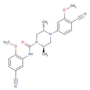 1-Piperazinecarboxamide,4-(4-cyano-3-methoxyphenyl)-N-(5-cyano-2-methoxyphenyl)-2,5-dimethyl-, (2R,5S)-