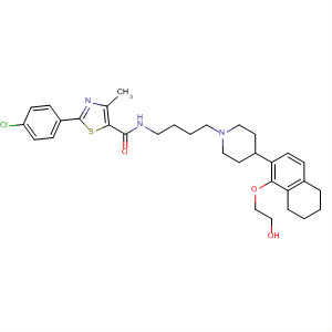 5-Thiazolecarboxamide,2-(4-chlorophenyl)-4-methyl-N-[4-[4-[5,6,7,8-tetrahydro-1-(2-hydroxyethoxy)-2-naphthalenyl]-1-piperidinyl]butyl]-