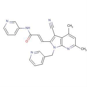 2-Propenamide,3-[3-cyano-4,6-dimethyl-1-(3-pyridinylmethyl)-1H-pyrrolo[2,3-b]pyridin-2-yl]-N-3-pyridinyl-, (2E)-