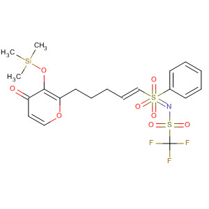 4H-Pyran-4-one,2-[(4E)-5-[S-phenyl-N-[(trifluoromethyl)sulfonyl]sulfonimidoyl]-4-pentenyl]-3-[(trimethylsilyl)oxy]-