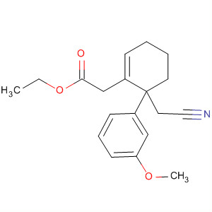 1-Cyclohexene-1-acetic acid, 6-(cyanomethyl)-6-(3-methoxyphenyl)-,ethyl ester