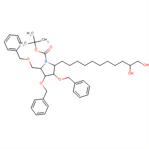 1-Pyrrolidinecarboxylic acid,2-(10,11-dihydroxyundecyl)-3,4-bis(phenylmethoxy)-5-[(phenylmethoxy)methyl]-, 1,1-dimethylethyl ester, (2R,3R,4R,5R)-