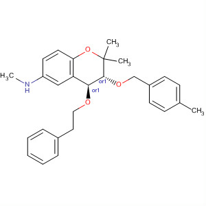 2H-1-Benzopyran-6-amine,3,4-dihydro-N,2,2-trimethyl-3-[(4-methylphenyl)methoxy]-4-(2-phenylethoxy)-, (3R,4S)-rel-